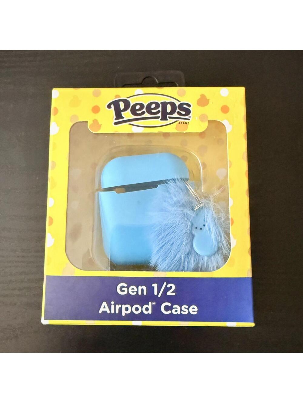 NIB Peeps‎ Blue Silicone Airpod case Apple Gen 1 & 2 Easter Basket Stuffer